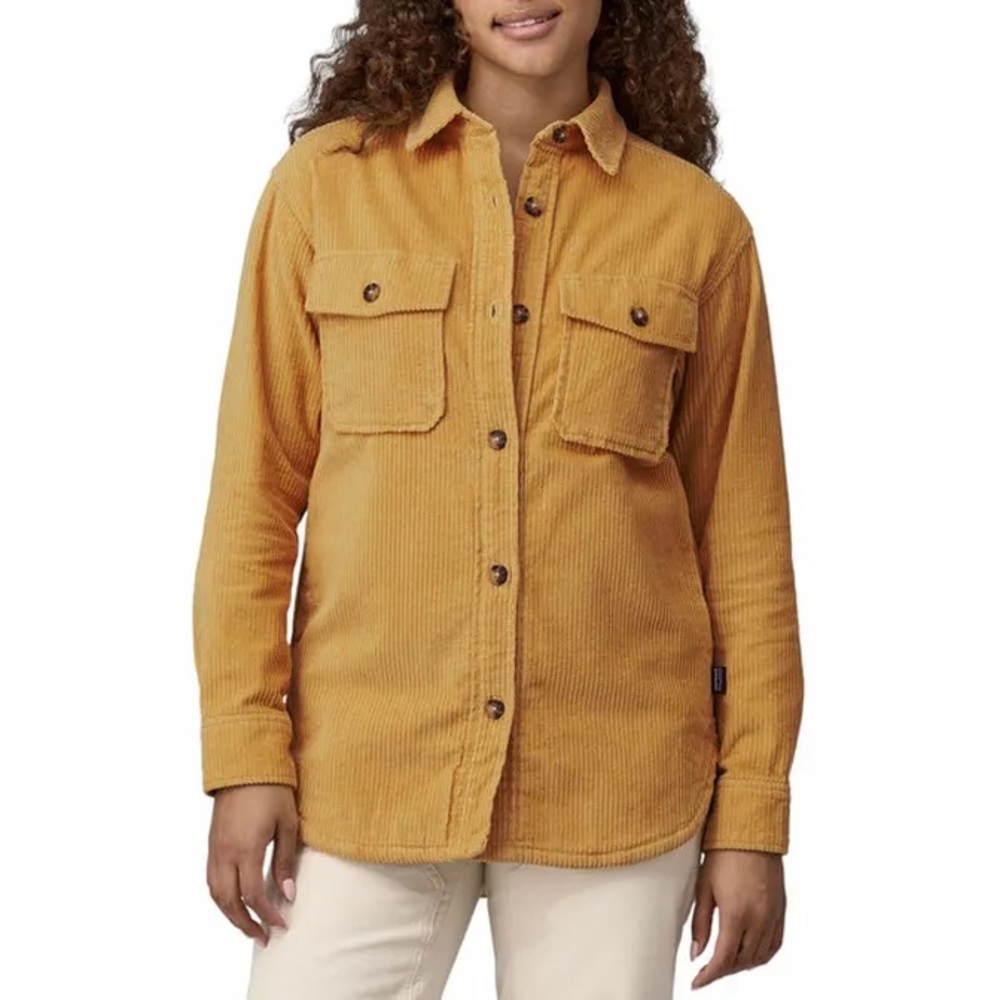 NWT Patagonia Corduroy Overshirt Coat Barn Jacket Women’s XS Beeswax Tan Gold